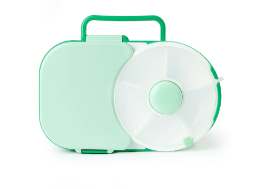 Gobe Kids Lunchbox with Snack Spinner - Sage Green