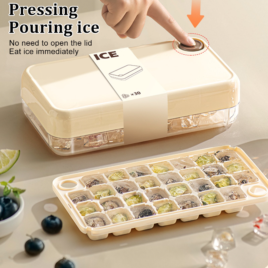 Non-Touch Press-Release Ice Cube Maker - 30 Cubes