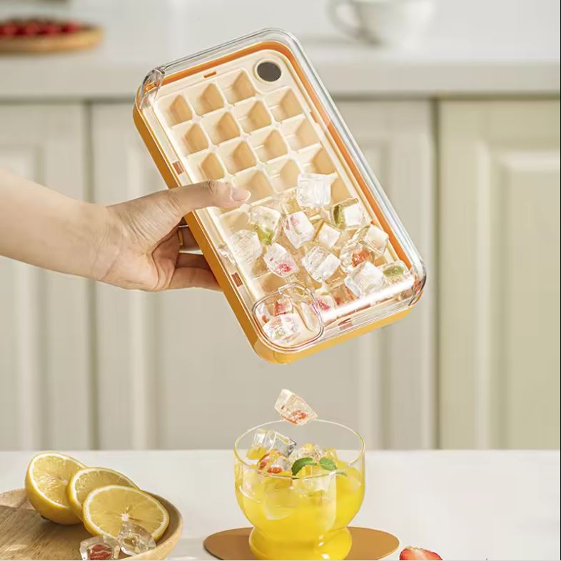 Non-Touch Ice Cube Maker with Storage Box and Ice Scoop