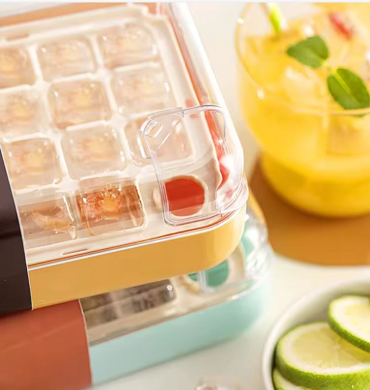 Non-Touch Ice Cube Maker with Storage Box and Ice Scoop