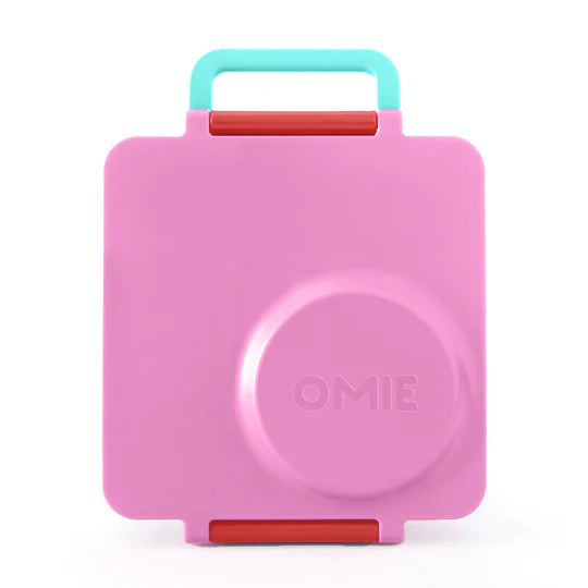 OmieBox Bento Box for Kids - Insulated Lunch Box with Leak Proof Thermos Food Jar - 3 Compartments, 2 Temperature Zones (Pink Berry)