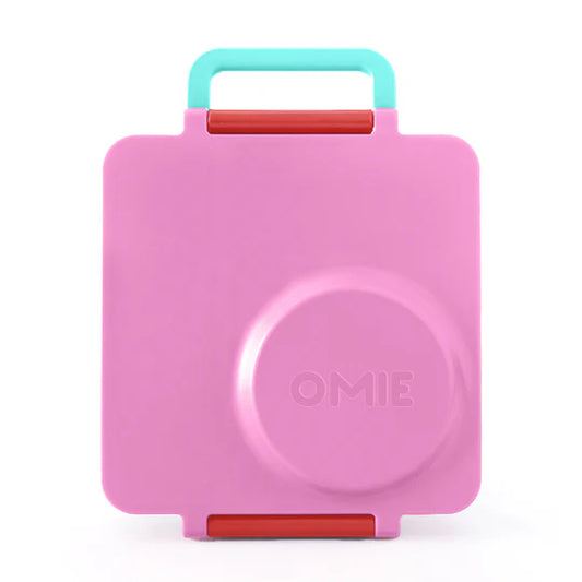 OmieBox Bento Box for Kids - Insulated Lunch Box with Leak Proof Thermos Food Jar - 3 Compartments, 2 Temperature Zones (Pink Berry)